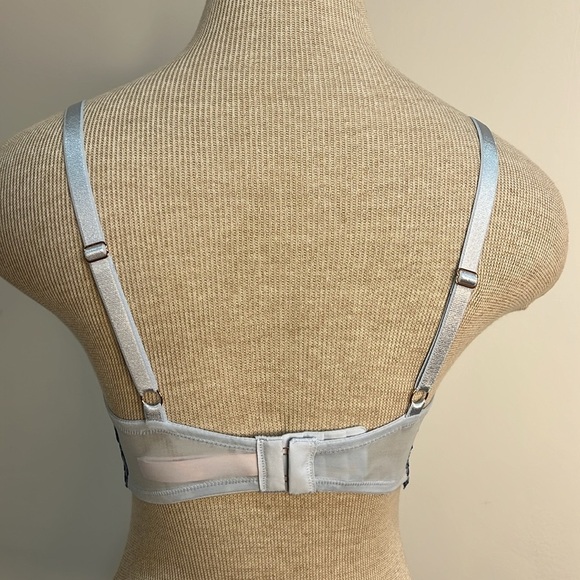 Victoria Secret Bra Size 32DD Blue Lace  Dream Angels Demi Romantic Sexy - Picture 4 of 13